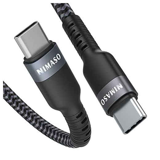 USB C till USB C 3.0-kabel (3,3 ft/6,6 fot), NIMASO USB-typ C till typ C snabbladdning datakabel för Galaxy S10, Huawei P30, Google Pixel 3a, OnePlus 6t, MacBook, MacBook Pro 13", kromboksmontering och mer 1M Svart och grå