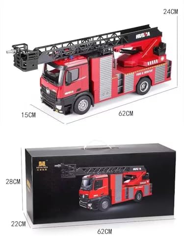 SOWOFA Large 24.4-inch (62CM) Remote-Controlled fire Truck 1:14 Remote-Controlled Sprinkler Function
