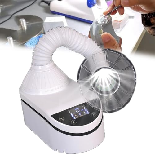 Aspirapolvere per laboratorio dentale, aspiratore per unghie con illuminazione a LED, velocità regolabile, per saloni di bellezza e laboratori dentali