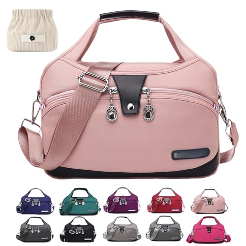 Blaciokamith Soft Side Lightweight Underseat Tote Bag,Anti Theft Tote Bag for Women,Multi-pocket Waterproof Handbag