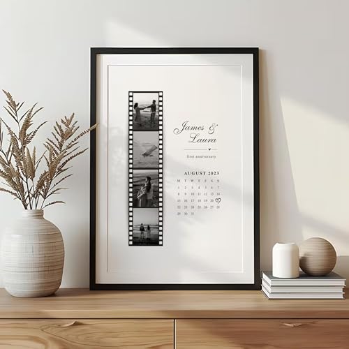 LOVELYPOD Personalized Photo Couple Canvas Poster, Custom Couple Photo Wall