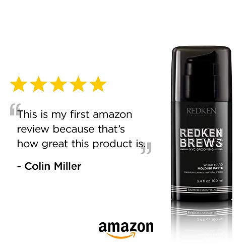 Redken Brews Molding Paste For Men, High Hold, Natural Finish, 3.4 Ounce