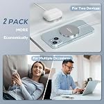 2 Pack Magnetic Wireless Charger, 15W Charger for iPhone 17/16/15/14/13/12 Pro Max Plus Mini and Airpods 3/2/ Pro 2