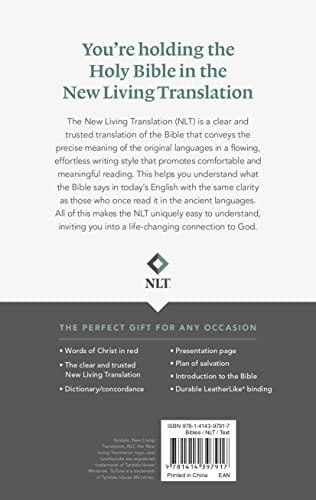 Gift and Award Bible-NLT: New Living Translation, Black Leatherlike, Premium Gift Bible