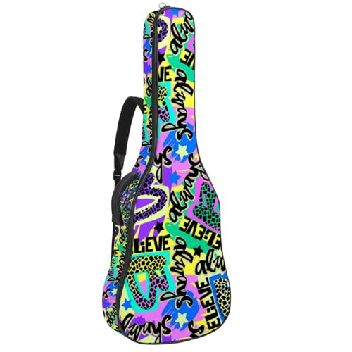Housse imperméable en tissu Oxford pour guitare acoustique avec bandoulière et poches, motif graffiti tendance, 109 x 42,9 x 11,9 cm, Multicolore., 42.9×16.9×4.7 in, Sac de transport tendance pour - Les Beatles, Paul McCartney, John Lennon, RIngo Starr, George Harrison Housse imperméable en tissu Oxford pour guitare acoustique avec bandoulière et poches, motif graffiti tendance, 109 x 42,9 x 11,9 cm, Multicolore., 42.9x16.9x4.7 in, Sac de transport tendance pour