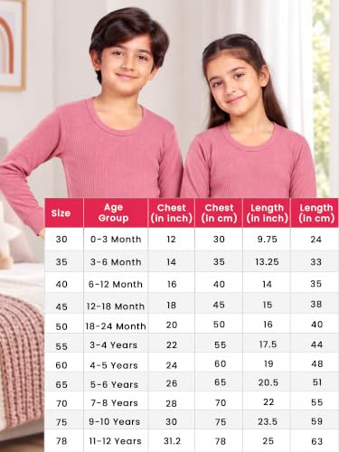 Image of BODYCARE Unisex Polycotton Slim Fit Thermal Tops Round Neck Full Sleeves Pack Of 1