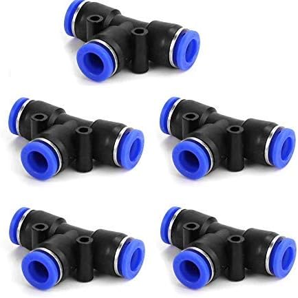 8 mm Tee Union Pneumatic Air Pipe fitting type connector pneumatic connector (5-PCS)