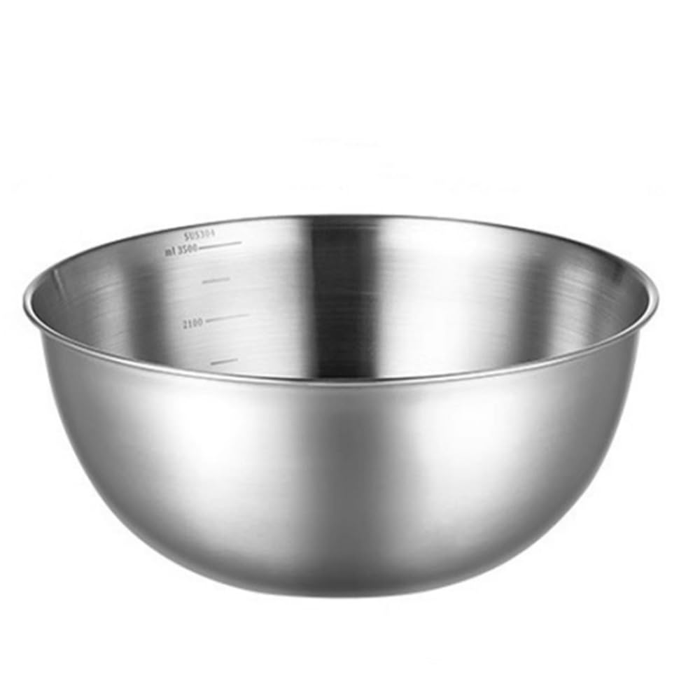 Ciotola per Mescolare Bacinella in Acciaio Inossidabile, Ciotola for Montare la Panna, Utensili da Forno per la Conservazione di Cibi e Bevande(26cm)