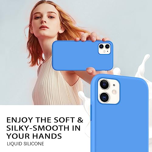 DUEDUE for iPhone 11 Case Liquid Silicone Slim Cover with Microfiber Lining Shockproof Protective Phone Case for iPhone 11 6.1 inch Ocean Blue by DUEDUE - Image 6