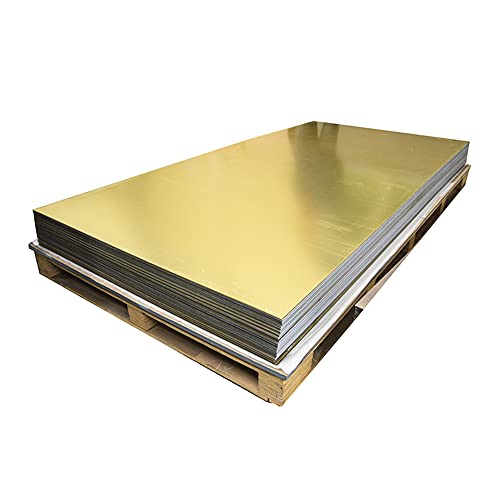 Image of 2MM Acrylic Mirror Sheet, 1 /16'' Gold 12 inch x 12 inch Mirrored Acrylic Lucite Plexiglass Sheet (Actual Size 11.875 inch x 11.875 inch)