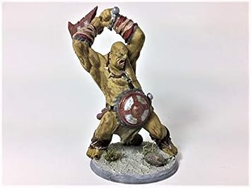Ogre with a Glaive for Dungeons and Dragons - DND - Pathfinder - Roleplaying Game-Tabletop -wargame Gray/Unpainted