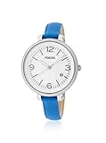 Fossil Women's ES3279 Heather Blue/White Leather Watch