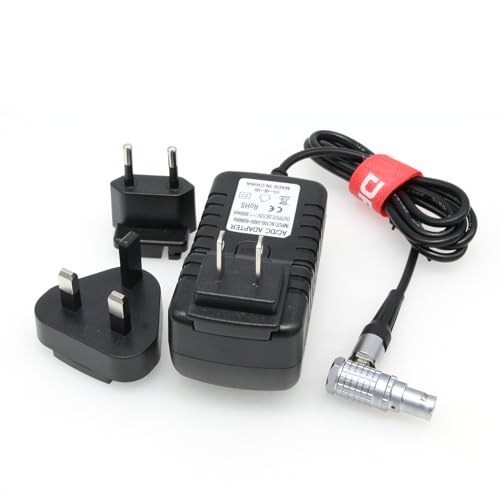 Adaptador de corriente DJI de 12V en ángulo recto para grabación larga con monitor de alto brillo