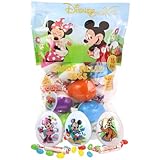 Bulk Disney Pre-Filled Easter Eggs, Jelly Beans and Smarties Inside, Perfect for Egg Hunts and Basket Stuffers, 15 Count
