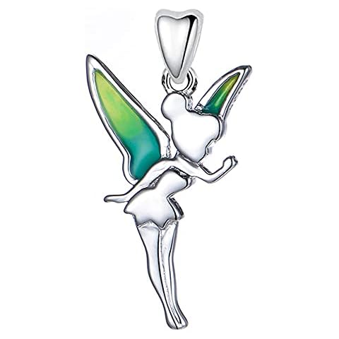 LSDesigns Tinkerbell Fairy Charm S925 Sterling Silver Pendant Bead fits Pandora Moments Charms Bracelet & Necklace - Gift boxed Cover