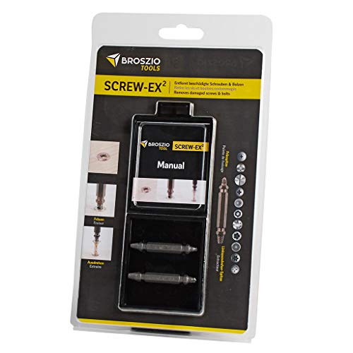 Schraubenausdreher Screw Ex II | Bolzenentferner & Schraubendreher Set | Beschädigte Schrauben entfernen | Linksausdreher | Tolles Werkstatt Zubehör