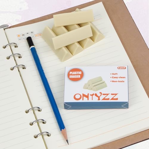 Image of ONTYZZ 6 Pcs Erasers Soft Art Eraser for Pencil Office Writing Drawing