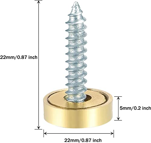 TOP-VIGOR 8Pcs 22mm Mirror Screws - Image 2