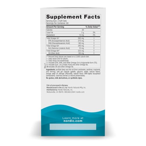 image for Nordic Naturals Complete Omega, Lemon Flavor - 120 Soft Gels - 565 mg 