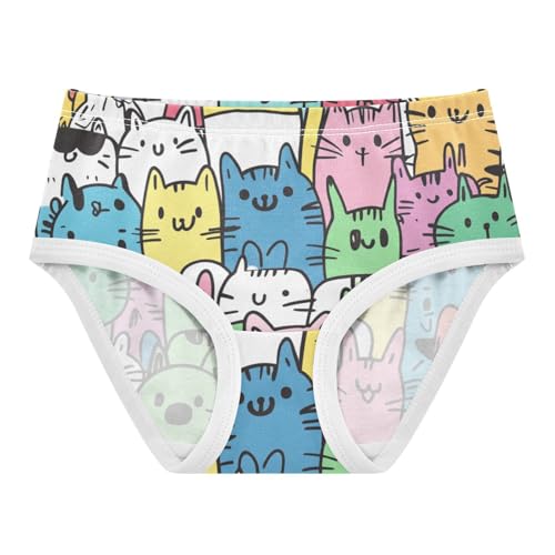 GuoChe Sport Panties Breathable Triangle Panties Organic Cotton Toddler Underwear for Girls in Sizes 2T,3T, 4T, 5T, 6Y and 8Y