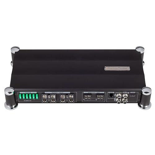 Precision Power A1800.1D Atom Series Monoblock Amplifier, Class D Power 1 Ch Car Stereo Amp, Subwoofer Power Amps, 1800 Watts 1 Ohm Stable #TOP2