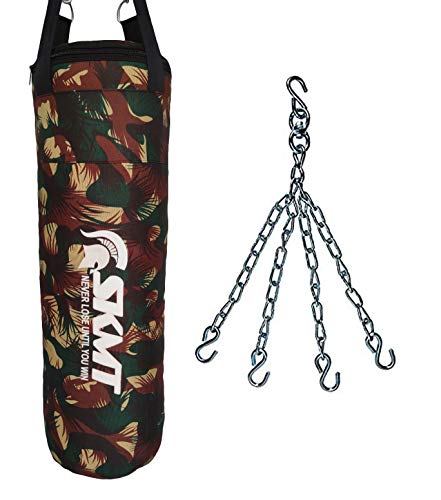 Image of LEPRO Camo Synthetic Leather Boxing Punching Bag with Hanging Chain (Bag Size 36 inch)