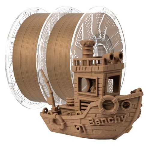 Image of Chitu Systems Conjure Wood PLA Filament Teak, Using Reusable Spool Compatible with Bambu Lab Refill Filament, Dimensional Accuracy 1.75mm+ /-0.02mm, 3D Printing Filament Bundle, 2KG Spool (4.4lbs)