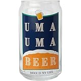 サンアート おもしろ食器 缶型 ガラス グラス 約360ml UMAUMA BEER ビール 日本製 SAN3882-2