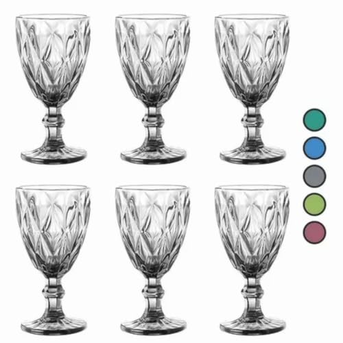 La mejor selección de Juego de copas - 5 favoritos. 41 Juego 6 Copas De Vino Cristal Labrado 240 ml (Humo, 240)