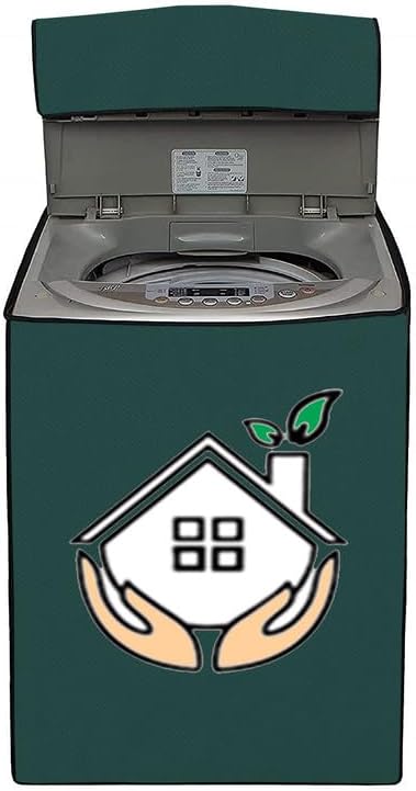 Waterproof and Dustproof Top Load (Fully Automatic) Washing Machine Cover Suitable for All CANDY Machine - 11 Kg only (Solid Colour Green)