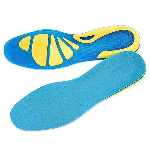 Plantillas para zapatos de gel, silicona Plantillas ortopédicas Confort para aliviar la espina calcánea, alivia el dolor absorbe los golpes, suela de gel para mujeres y hombres para correr, senderismo