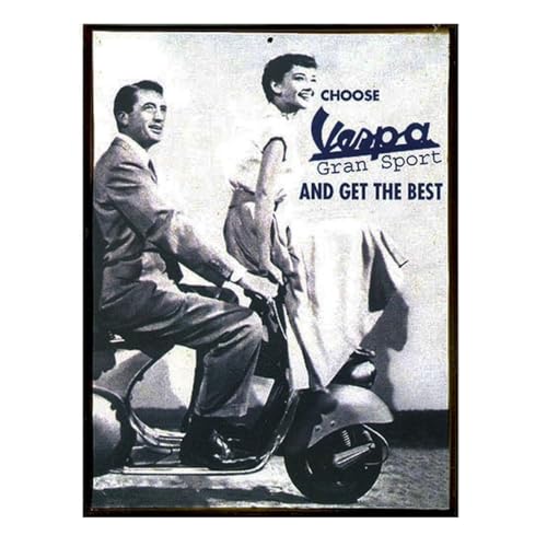 Plaque métal de collection Vespa Get The Best