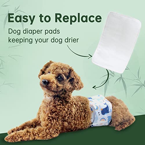 Wegreeco Dog Diaper Pads - Bundle Of 10 - (Male Large,7"X14") #TOP2