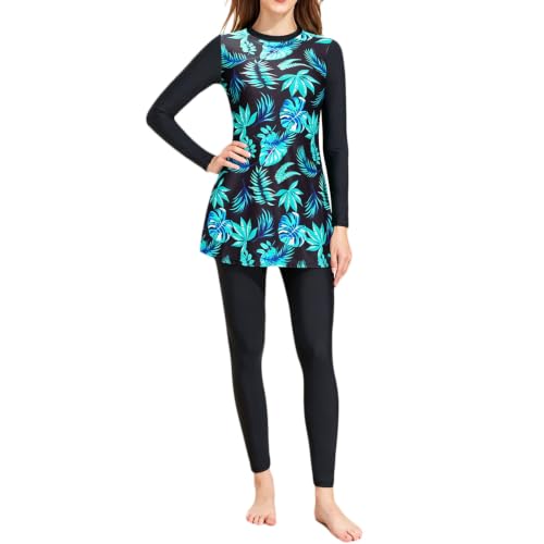 Maillot de bain palmier noir bleu tropical pour vacances piscine