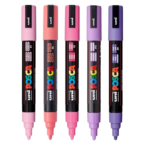 Feutres de peinture POSCA 5M rose violet pour personnaliser vos objets déco et carnets