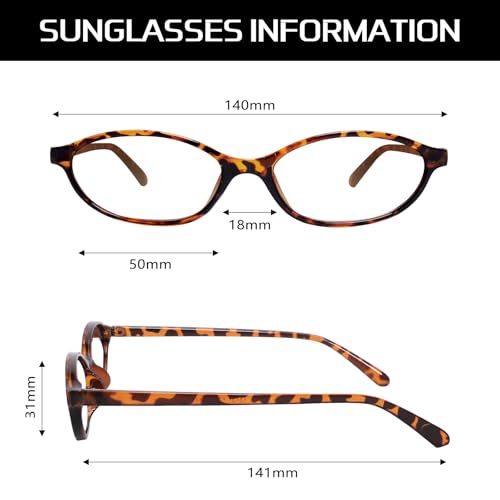 Image of GUVIVI Retro Oval Sunglasses for Women Chic Cat Eye 90s Sunnies Lightweight Narrow Shades Trendy UV protection Sun Glasses