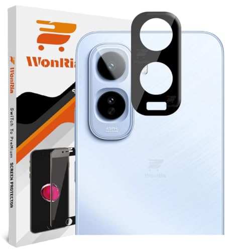 Image of WonRia Pack 1- Back Camera Lens Protector for Vivo T5 Pro 5G Camera Glass Protector Guard [3D Premium] - Black