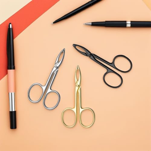 Pinzas de cejas Alipis portátiles de acero inoxidable en caja para retoques faciales de viaje 5