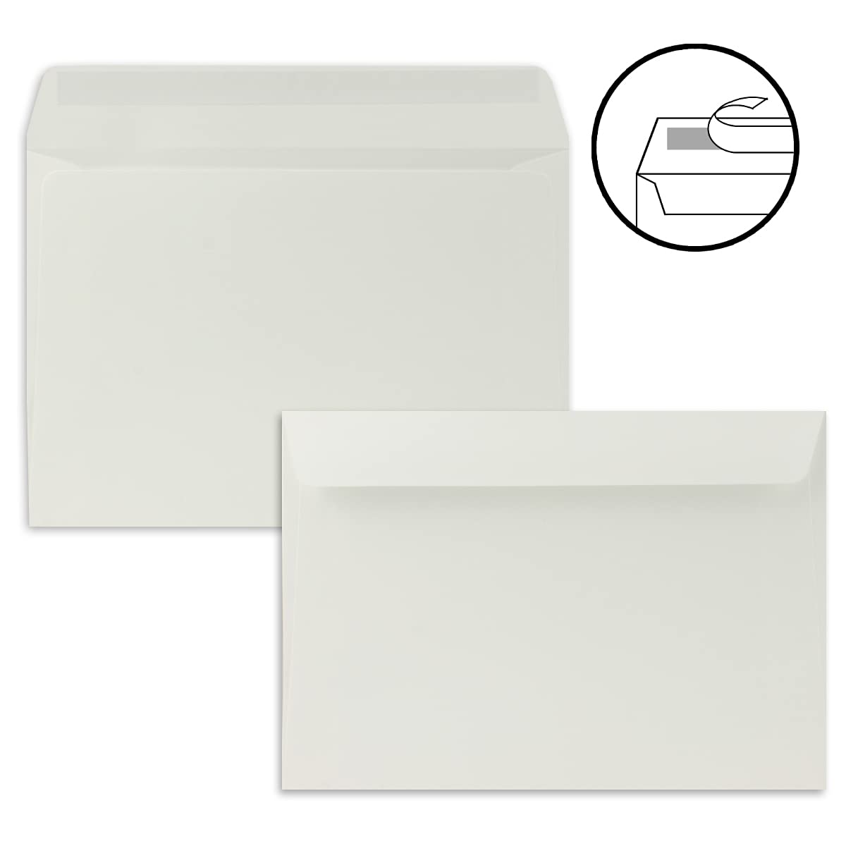 Juego De 25 Tarjetas Cuadradas Con Sobres – Color Crema/Marfil, Para Invitaciones De Boda, Fiestas O Navidad
