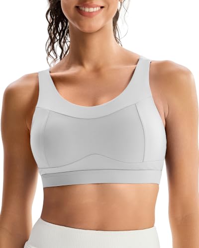 Image of RUNNING GIRL High Impact Sports Bras for Women,Racerback Running Bra Workout Crop Tank Tops Longline Sports Bra Push up