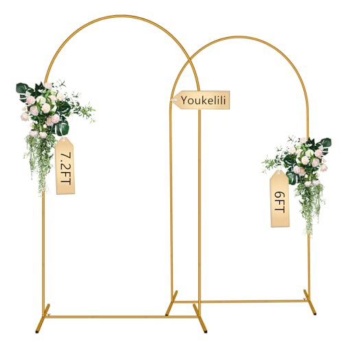 2 Pack Arch Backdrop Stand (7.2FT/6FT), Balloon Arch...