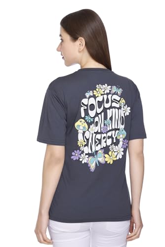 Image of Women Printed Drop-Shoulder Sleeves Oversized Pure Cotton T-Shirt (Combo of 2) |XS-XL Size