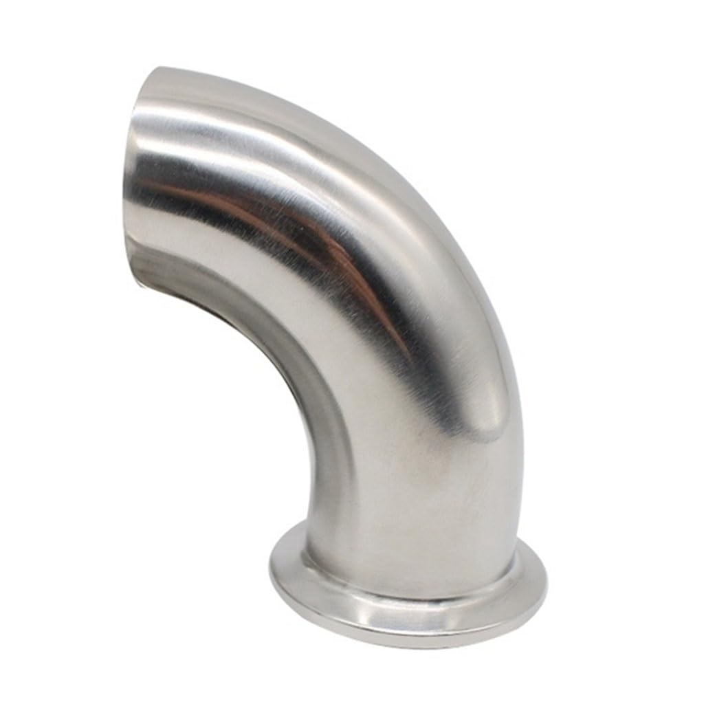 Accesorios de fontanería Accesorios de acero inoxidable, 1 pieza de codo de 90 grados de acero inoxidable, 3/4 "1,5" 4 "19 mm-108 mm de diámetro exterior, férula de triple abrazadera sanitaria, codo s