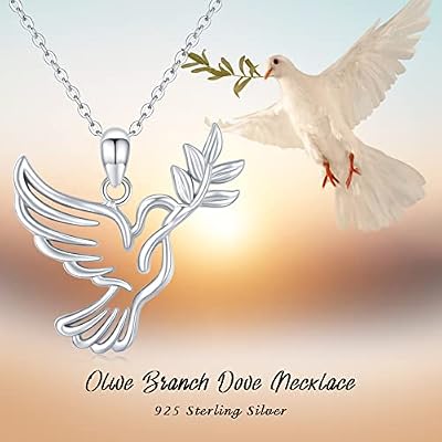Bird Necklace 925 Sterling Silver Dove Necklace Phoenix Necklace Hummingbird Necklace Bird Jewelry for Women Teen Girls Gifts for Birthday Mother's Day