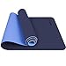 TOPLUS Tappetino da Yoga, Tappetino da Yoga Imbottito e Antiscivolo Fitness Pilates e Ginnastica con Cinturino di TPE,180 x 60 cm (Blu)