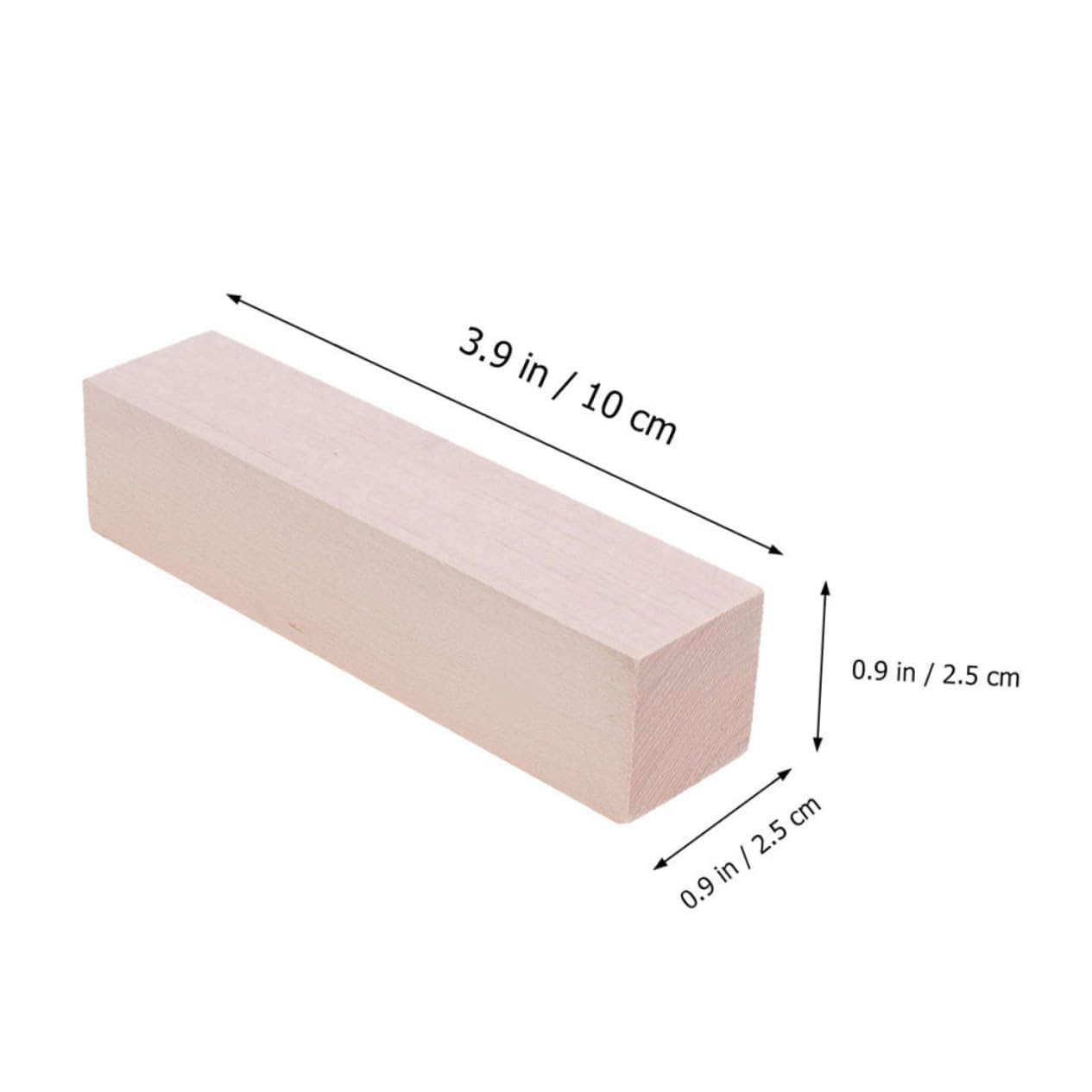 Operitacx 8 piezas Bloques de Madera Natural para Manualidades DIY Listones de sin Terminar para Tallado y Pintura