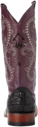 Ferrini Italia Womens Rancher Caiman Square Toe Dress Boots Mid Calf Low Heel 1-2" - Purple - Size 10 B | Image 2