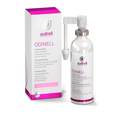 Audinell Spray de limpieza de oídos 50 ML - Limpiador de oídos para adultos y niños - con sustancias tensioactivas - Ayuda para eliminar el cerumen Odinell