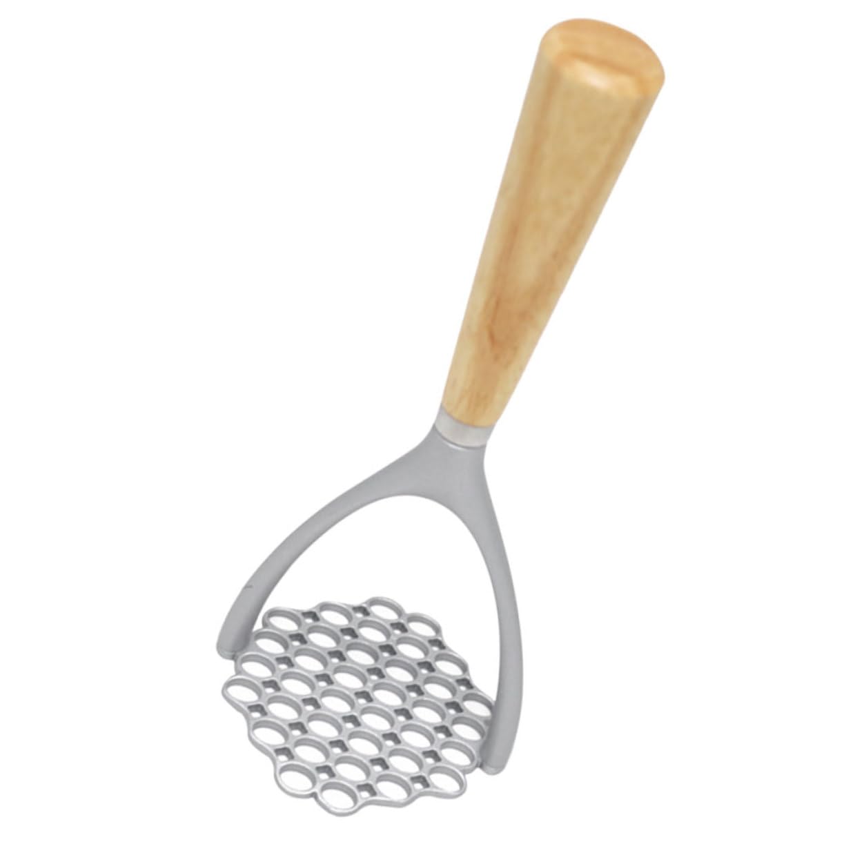 Cabilock Potato Masher Tool Aluminium Alloy Manual Masher for Potatoes Vegetables Ergonomic Handle Easy Clean Compact Design for Mashing Pumpkins More