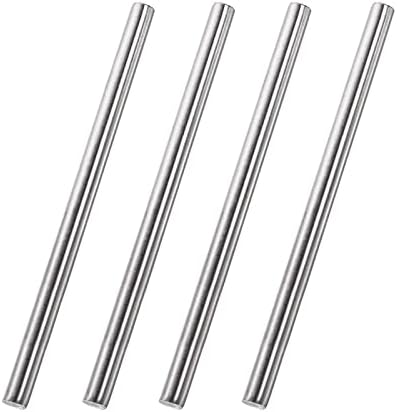 Round Steel Rod, 8mm HSS Lathe Bar Stock Tool 200mm Long, for Shaft Gear Drill Lathes Boring Machine Turning Miniature Axle, Cylindrical Pin DIY Craft Tool, （8x200mm） 4pcs